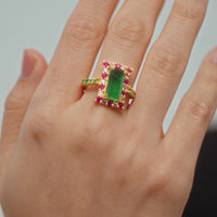 lavani Anillo Rivoli Fucsia y Verde COMPRAR AHORA