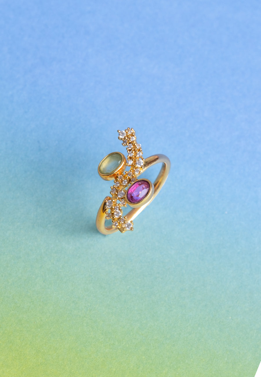 lavani Anillo Cassara Aguamarina y Fucsia Promoción trimestral