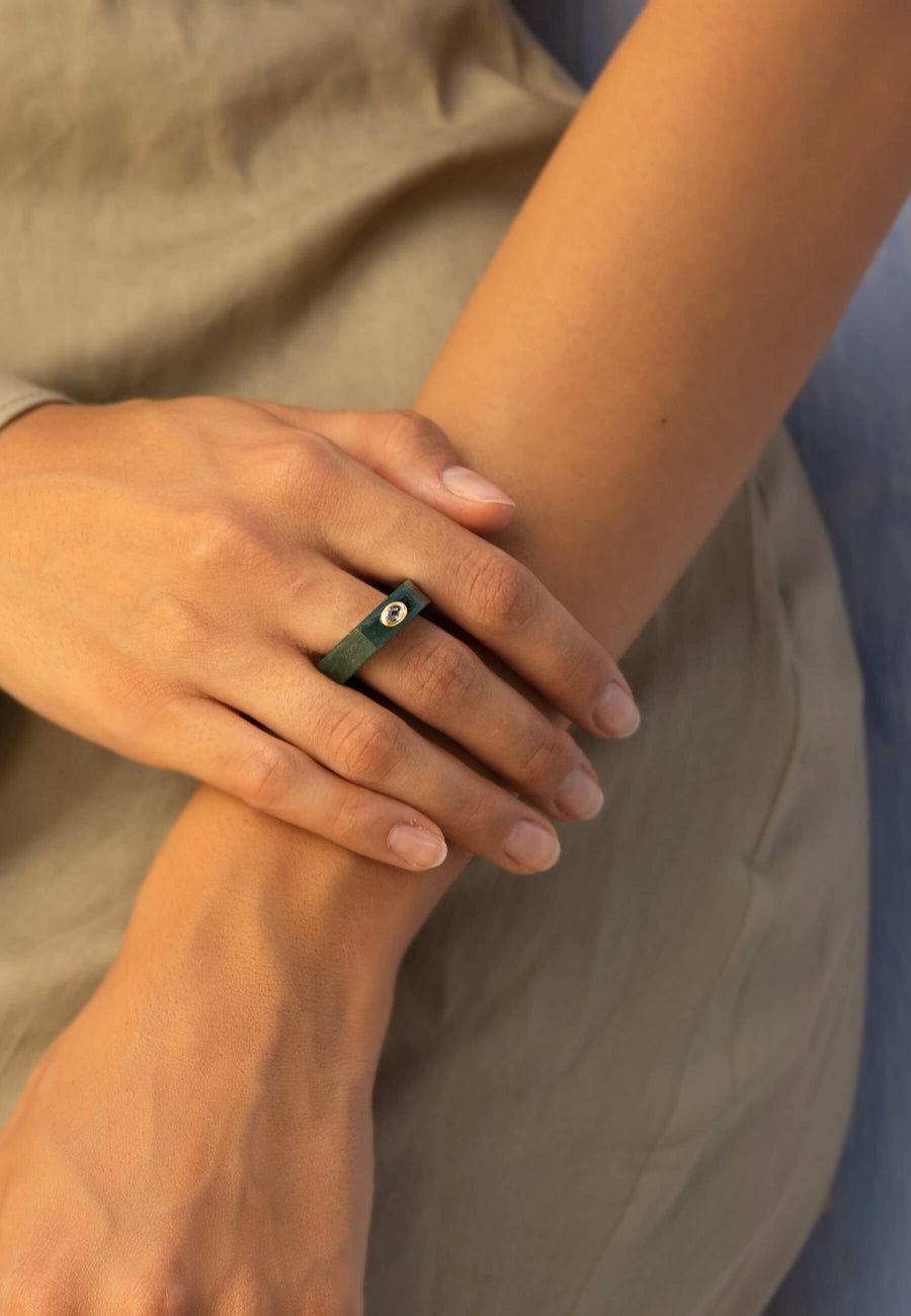 lavani Anillo Aventurina Verde Mora Descuentos del mes