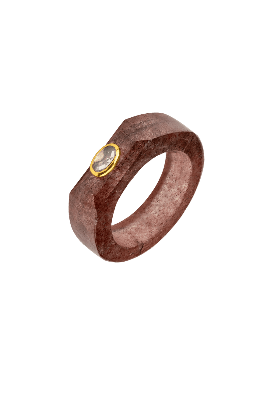 lavani Anillo Cuarzo Fresa Mora
