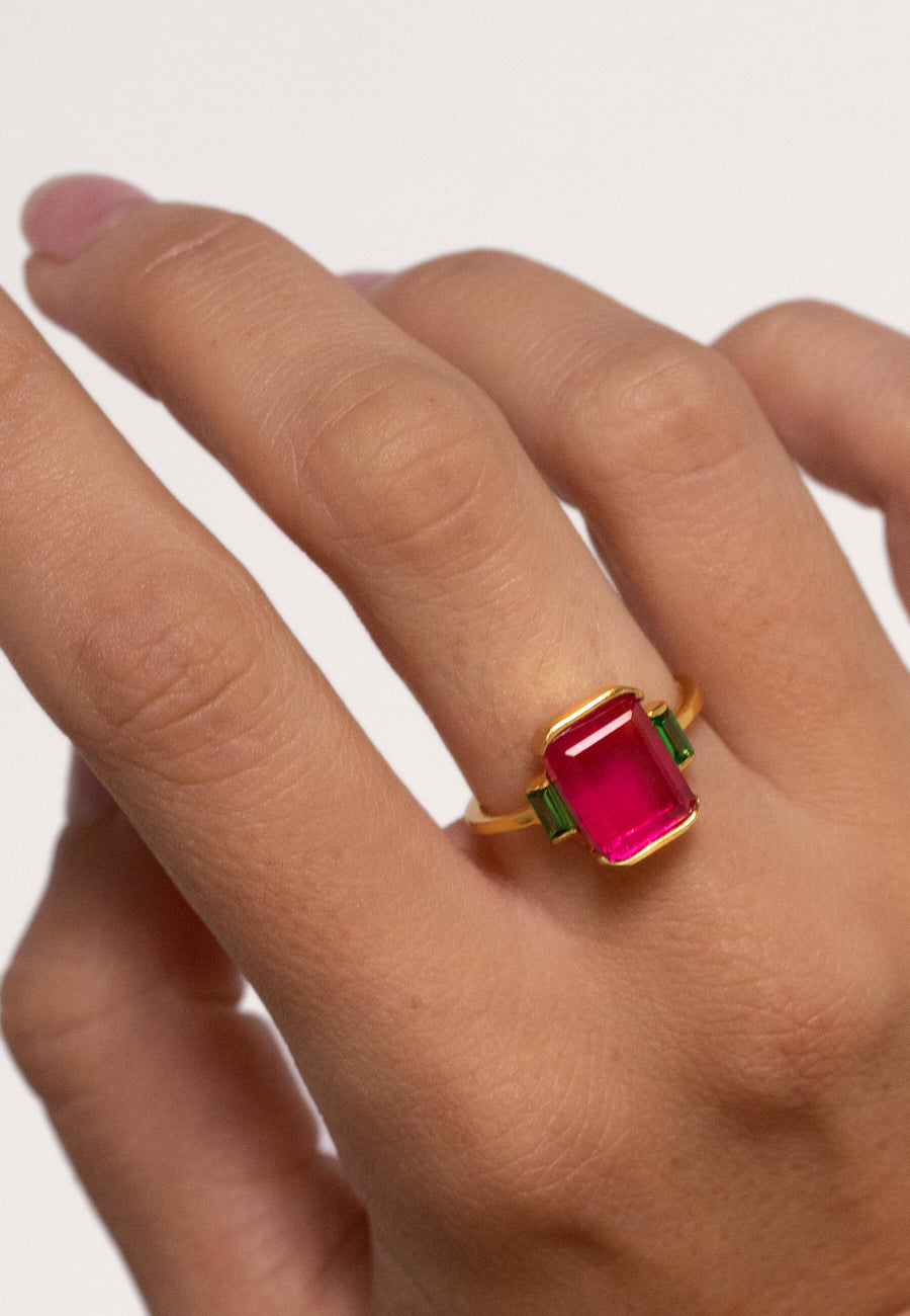 lavani Anillo Mystere Fucsia Última moda