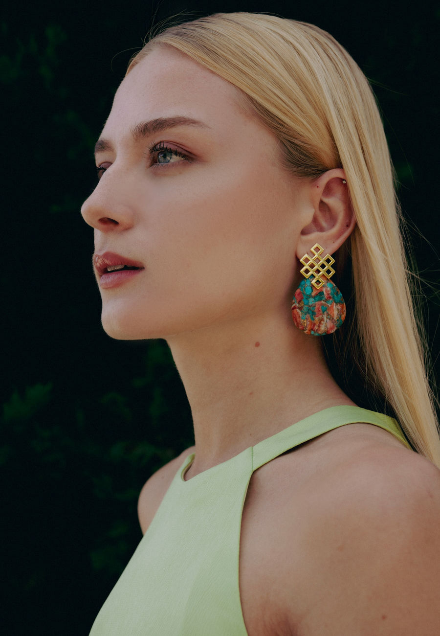 lavani Pendientes Endless Knot Multicolor Últimos 3 días