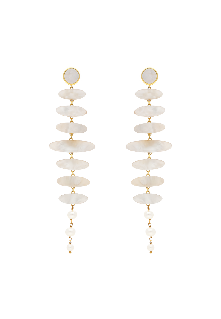 lavani Pendientes Zenith Blanco