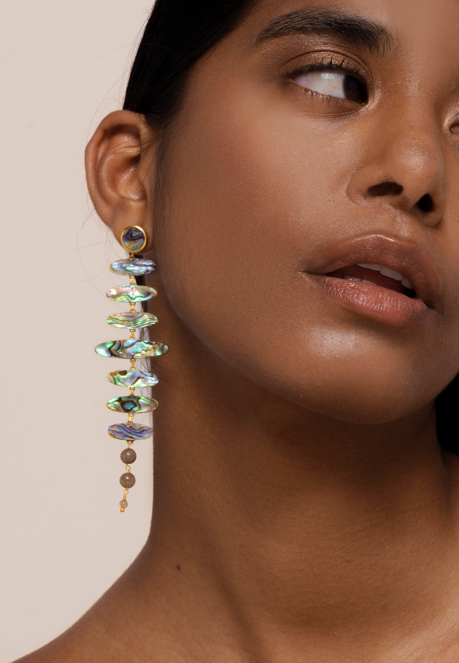 lavani Pendientes Zenith Abalone Promoción por tiempo limitado