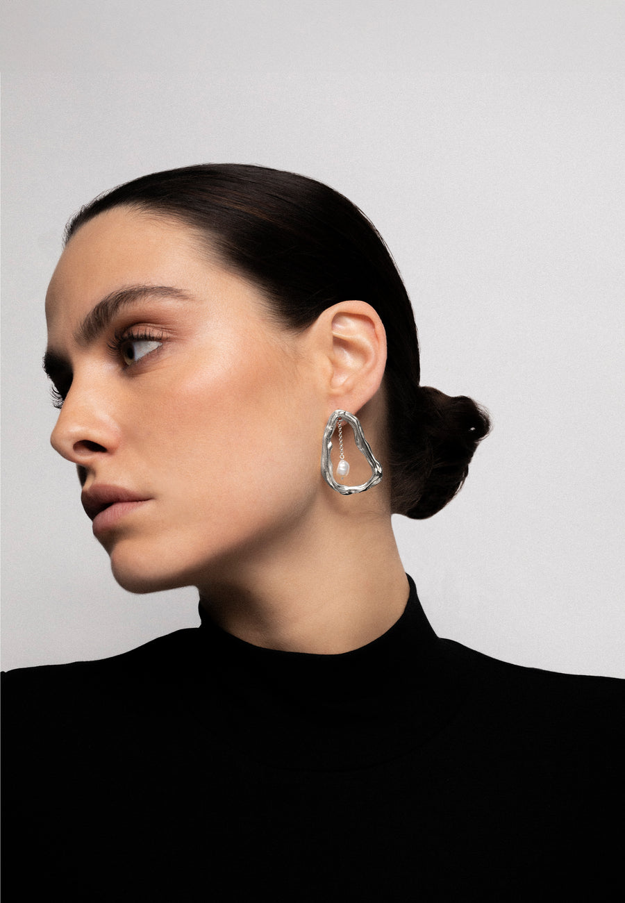 lavani Pendientes Perlas Giselle Plata Grandes descuentos