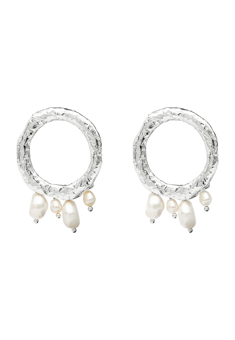lavani Pendientes Adara Perlas Plata
