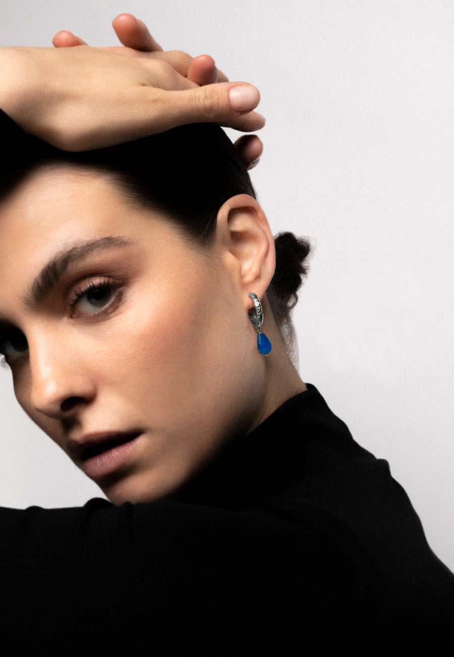 lavani Aros Sadie Azul Plata Precios de Black Friday