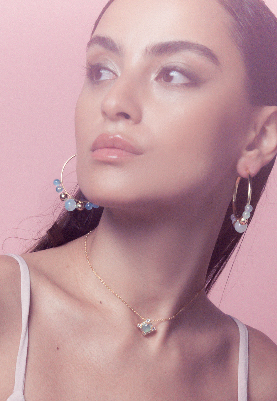 lavani Pendientes Elara Aguamarina Ofertas especiales