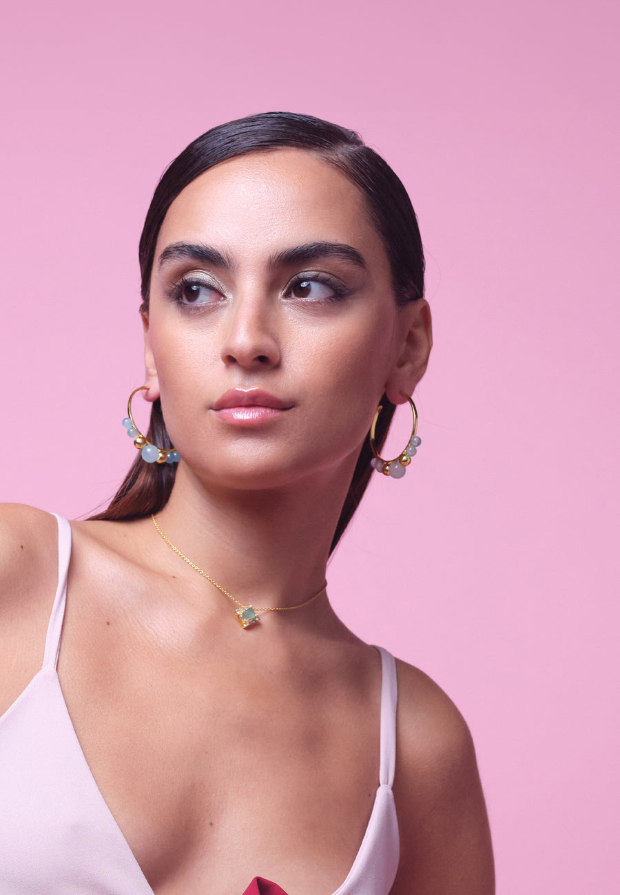 lavani Pendientes Elara Aguamarina Ofertas especiales