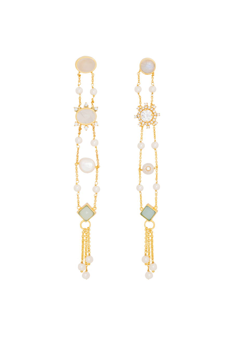 lavani Pendientes Galatea Blancos