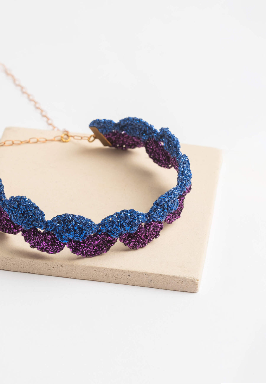 lavani Choker Vibrant Deyá Morado y Azul Envío gratis