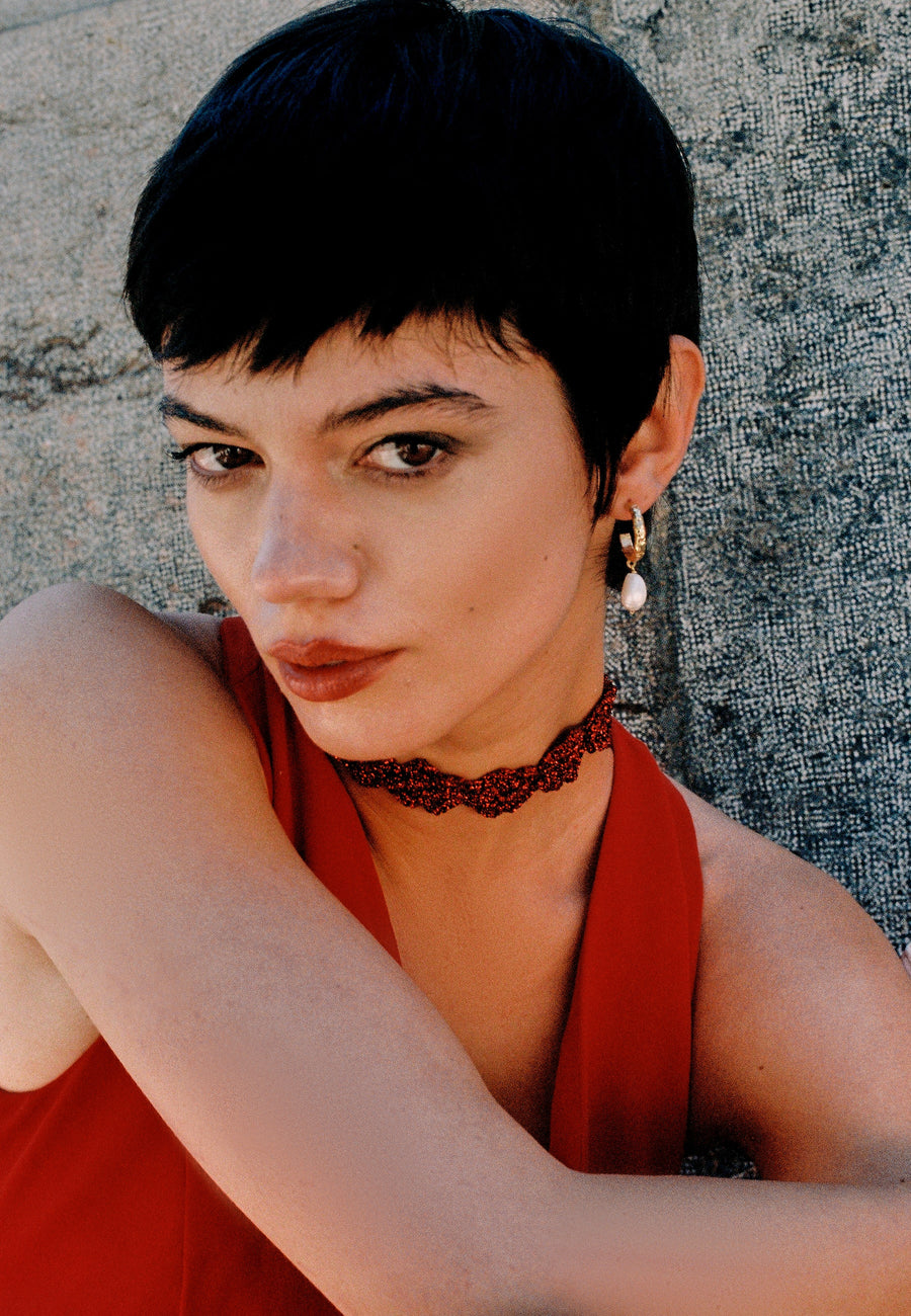 lavani Choker Clover Gertrudis Rojo Envío gratis