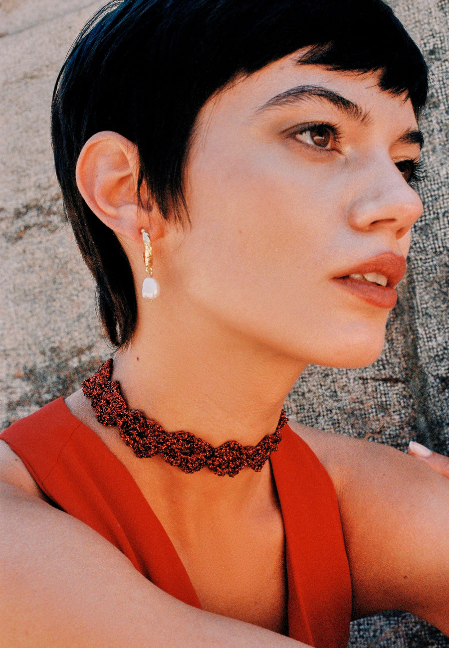 lavani Choker Clover Gertrudis Rojo Envío gratis