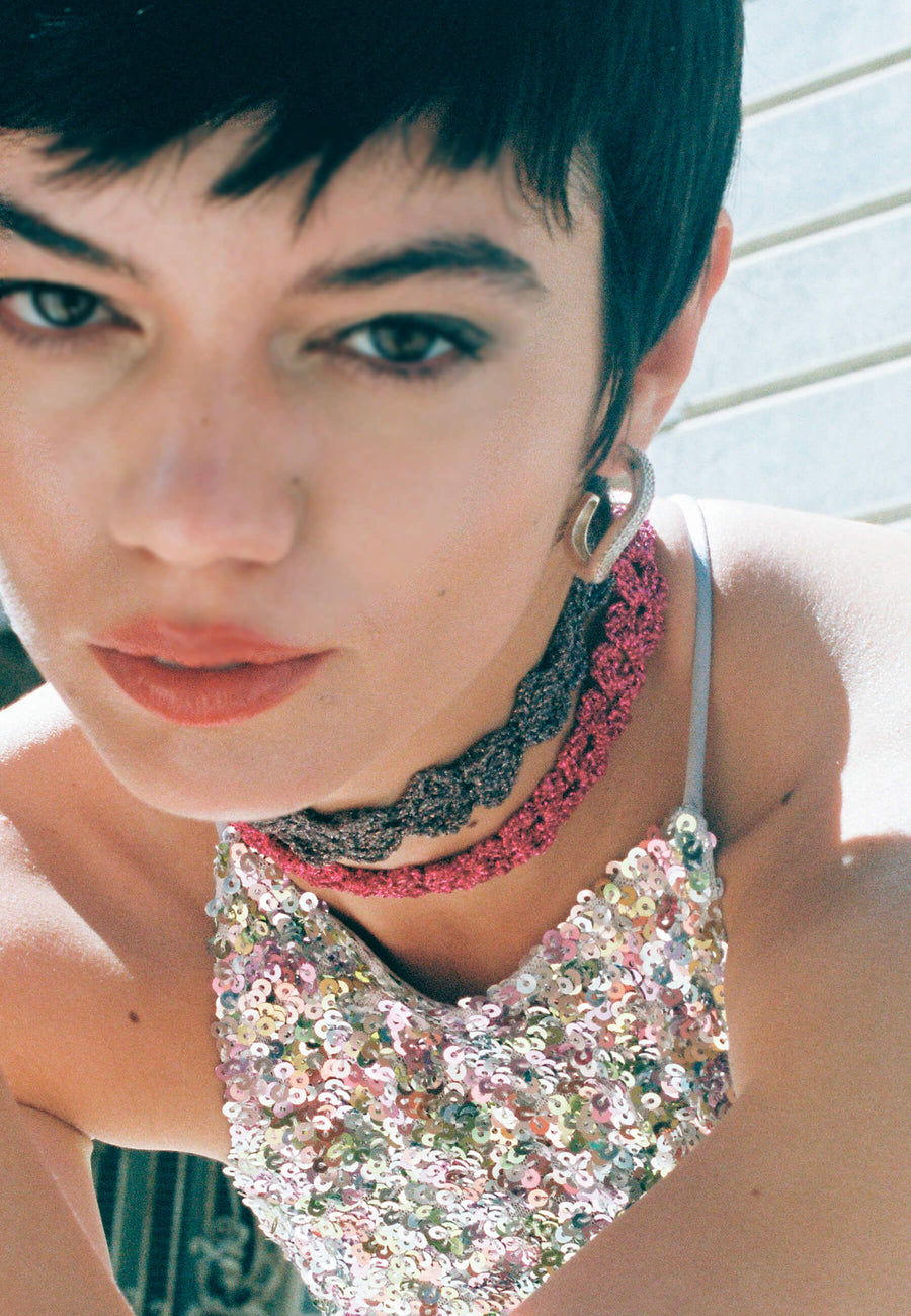 lavani Choker Spike Pitiusas Fucsia Promoción trimestral
