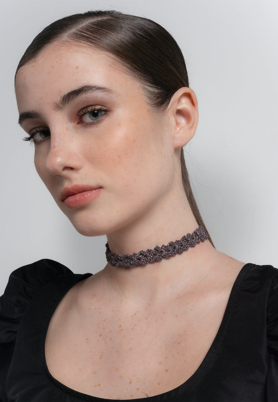 lavani Choker Spike Pitiusas Gris Solo queda un día