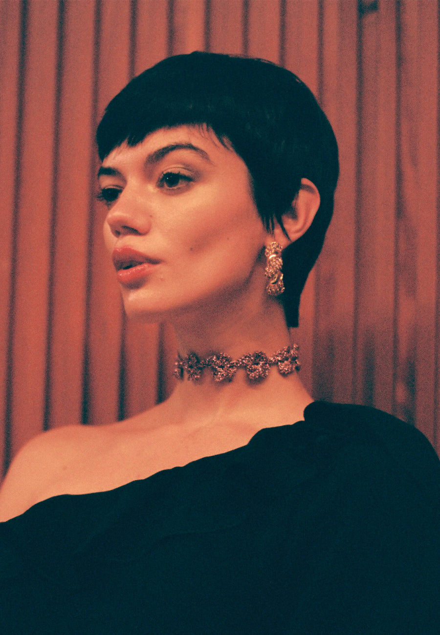 lavani Choker Flower Binibeca Malva Envío internacional gratuito