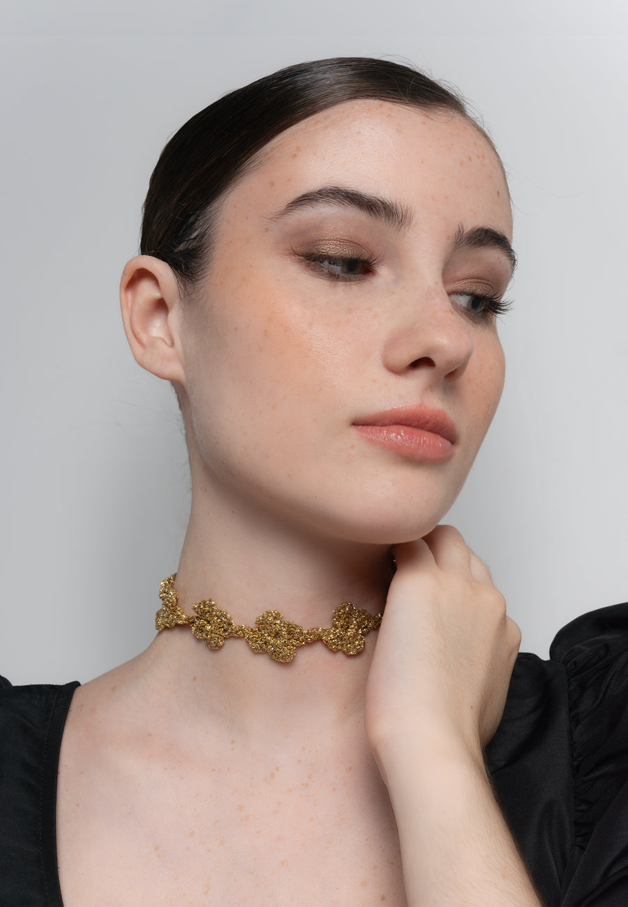 lavani Choker Flower Binibeca Dorado Tienda de fábrica