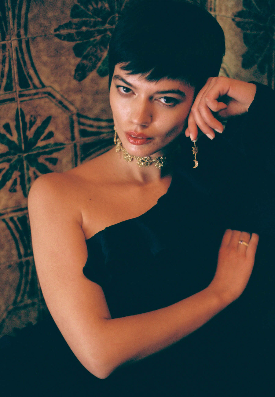 lavani Choker Flower Binibeca Dorado Tienda de fábrica