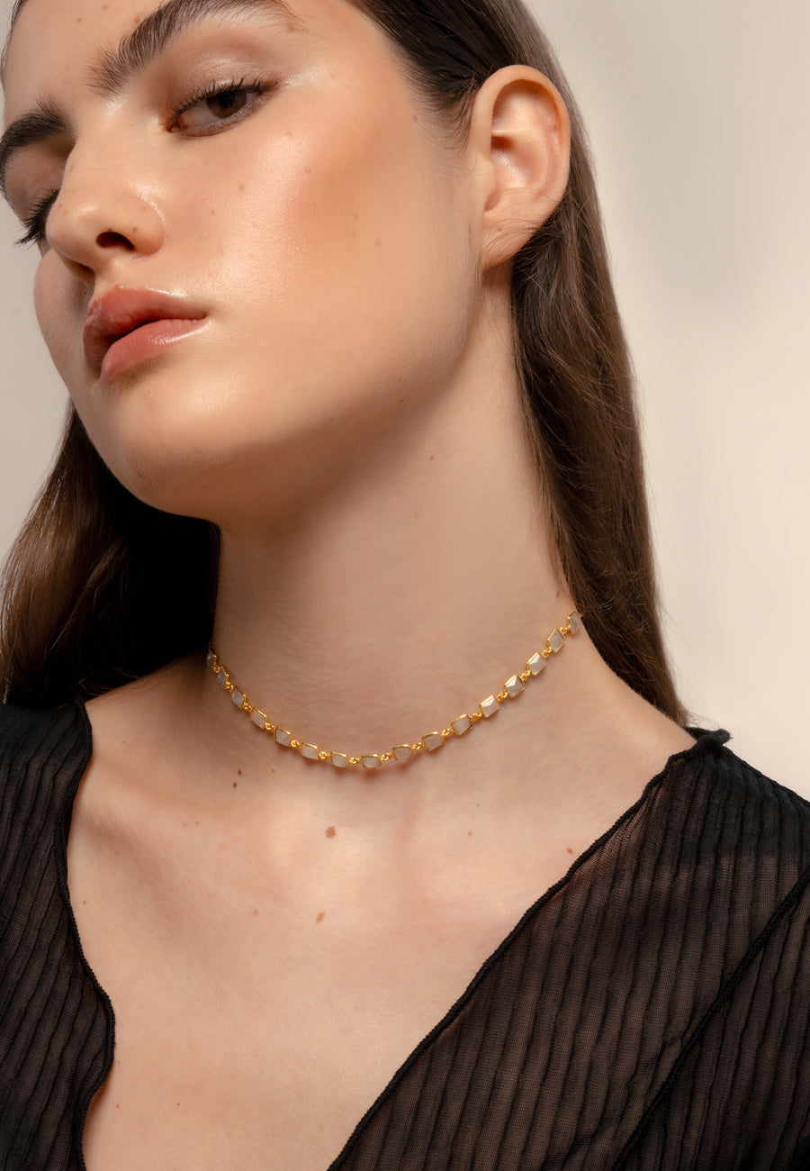 lavani Choker Niagara Blanco Libre de impuestos