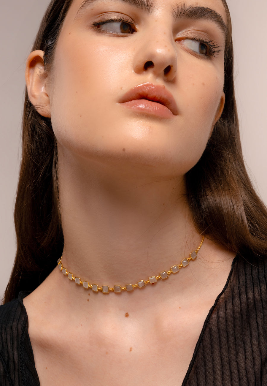 lavani Choker Niagara Blanco Libre de impuestos