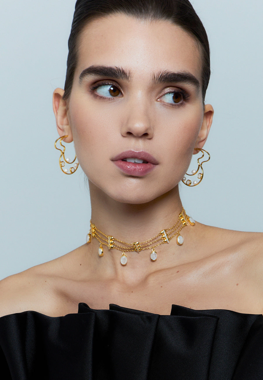 lavani Choker The Empress Blanco Descuentos del mes