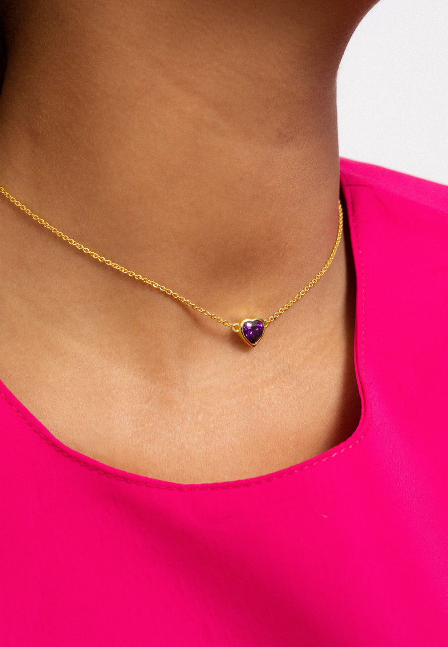lavani Colgante Corazón Kindness Morado Rebajas de fin de temporada
