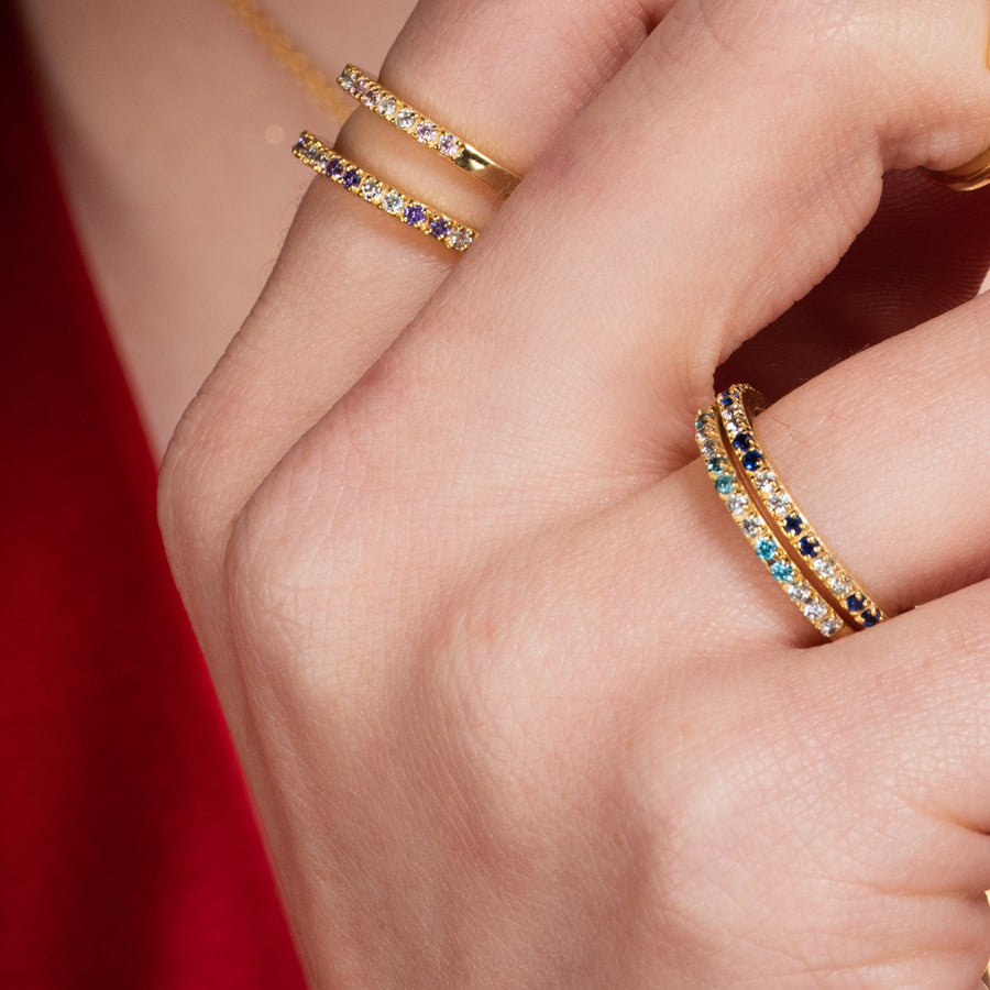 lavani Set Anillos Diya Azules Grandes descuentos