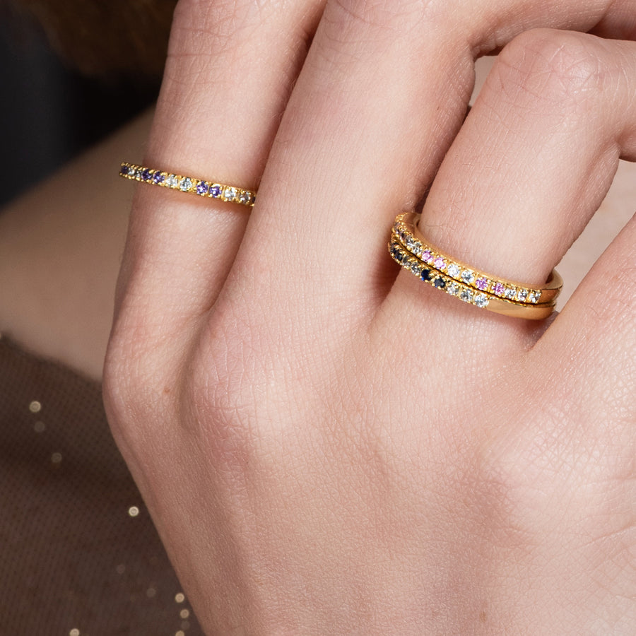 lavani Set Anillos Diya Rosado Liquidación