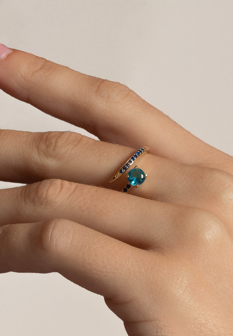 lavani Anillo Alisa Azul Precios de Black Friday