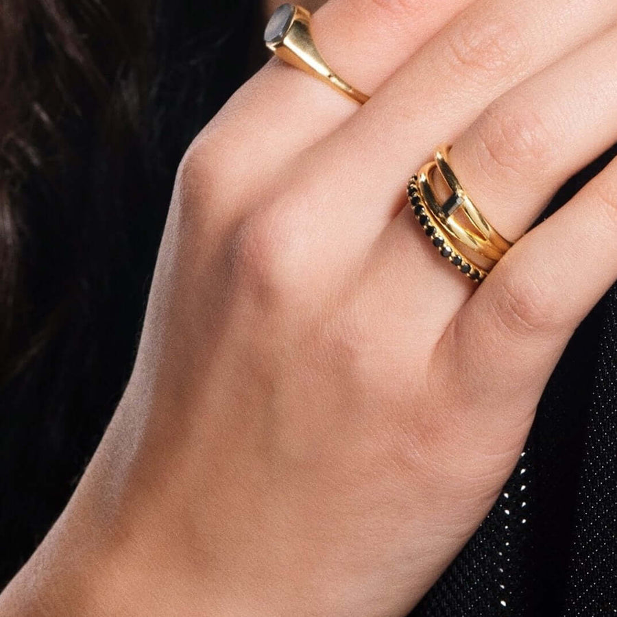 lavani Anillo Idol Negro Oferta exclusiva