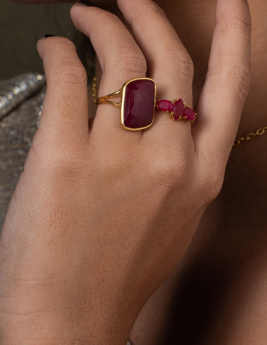 lavani Anillo Stardust Rubí Outlet