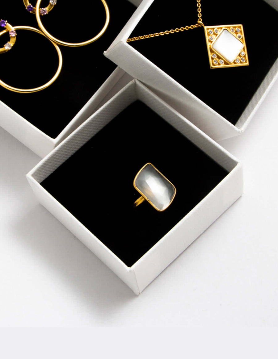 lavani Anillo Stardust Blanco Outlet online