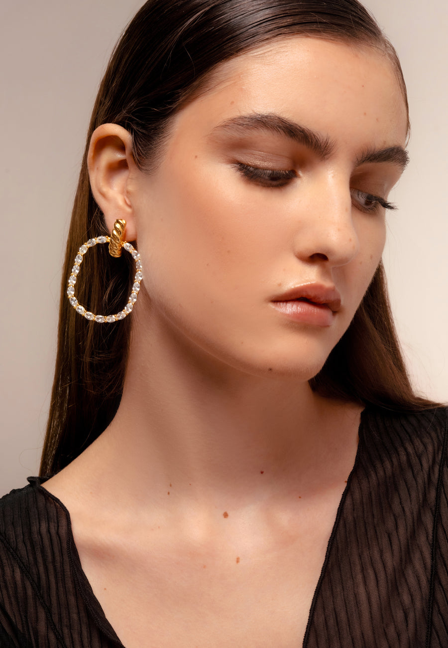 lavani Pendientes Twiggy Blanco Rebajas de fábrica
