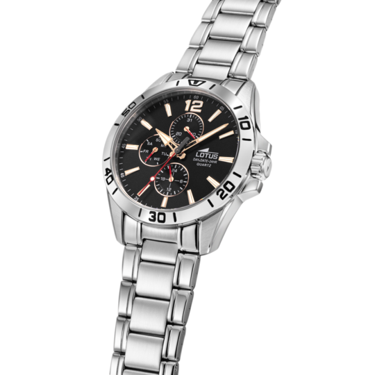 lotus RELOJ DE HOMBRE LOTUS MULTIFUNCTION CON ESFERA NEGRA 18812/6 Superdescuento