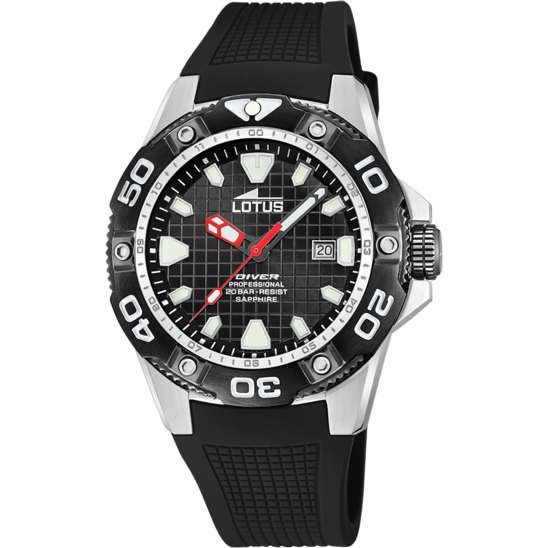 lotus RELOJ LOTUS DIVER 18927/D NEGRO CORREA DE CAUCHO HOMBRE 2025