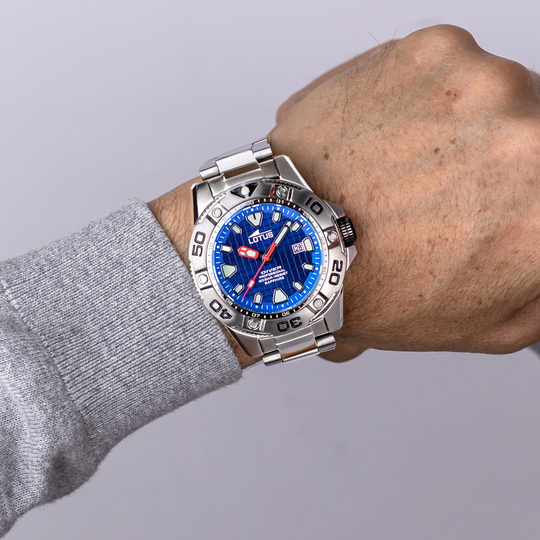 lotus RELOJ LOTUS DIVER 18929/B AZUL CORREA DE ACERO INOXIDABLE 316L HOMBRE Rebajas