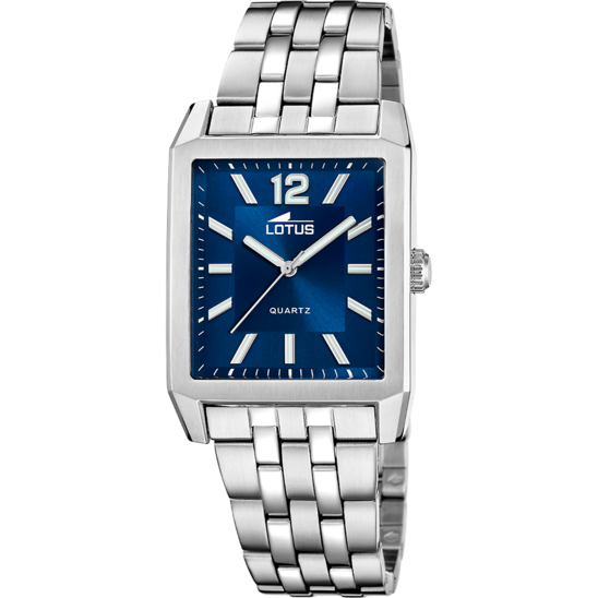 lotus RELOJ LOTUS SQUARE SERIES 18983/2 AZUL CORREA DE ACERO INOXIDABLE 316L HOMBRE
