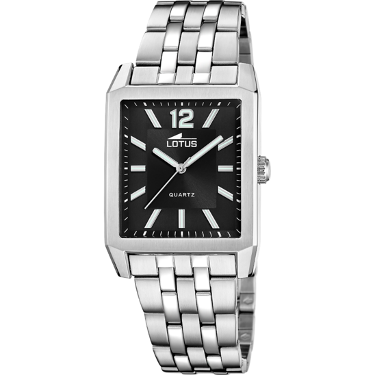 lotus RELOJ LOTUS SQUARE SERIES 18983/4 NEGRO CORREA DE ACERO INOXIDABLE 316L HOMBRE En línea