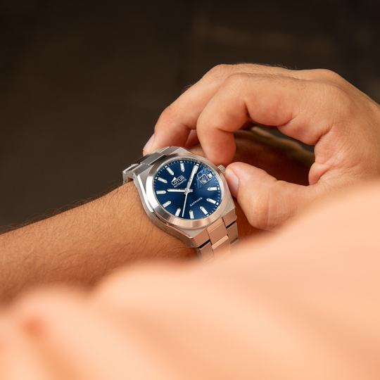 lotus RELOJ LOTUS AUTOMATIC 18996/2 AZUL CORREA DE ACERO INOXIDABLE 316L HOMBRE Tienda