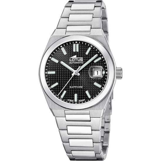 lotus RELOJ LOTUS AUTOMATIC 18999/4 NEGRO CORREA DE ACERO INOXIDABLE 316L HOMBRE