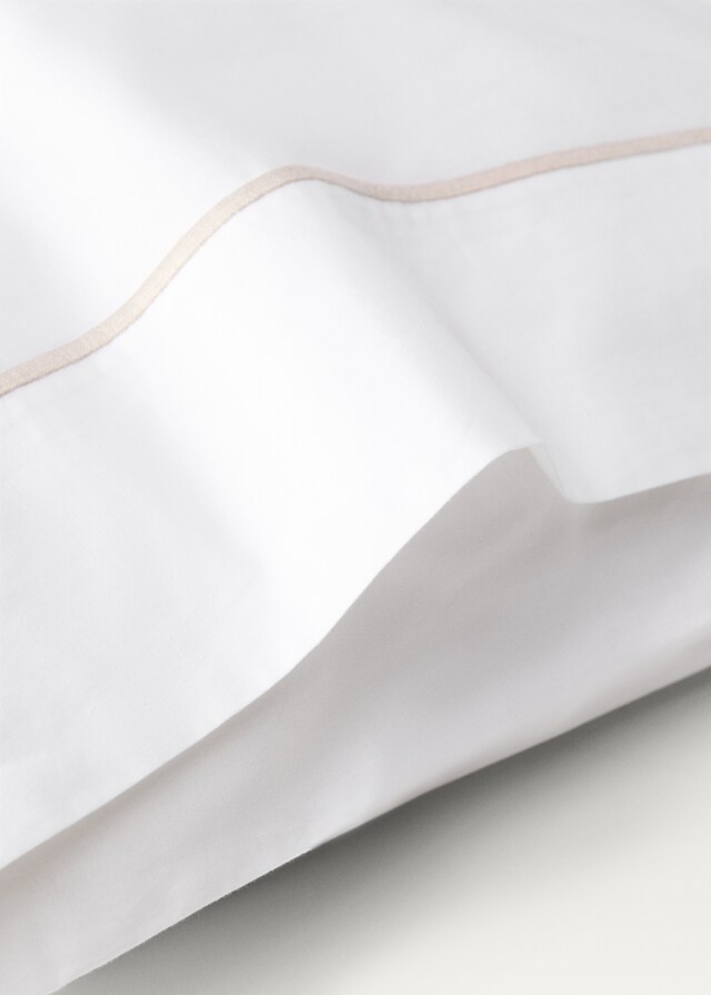 mango Funda almohada algodón percal detalle festón 50x75 cm Rebajas online