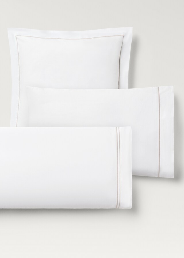 mango Funda almohada algodón percal detalle festón 50x75 cm Rebajas online