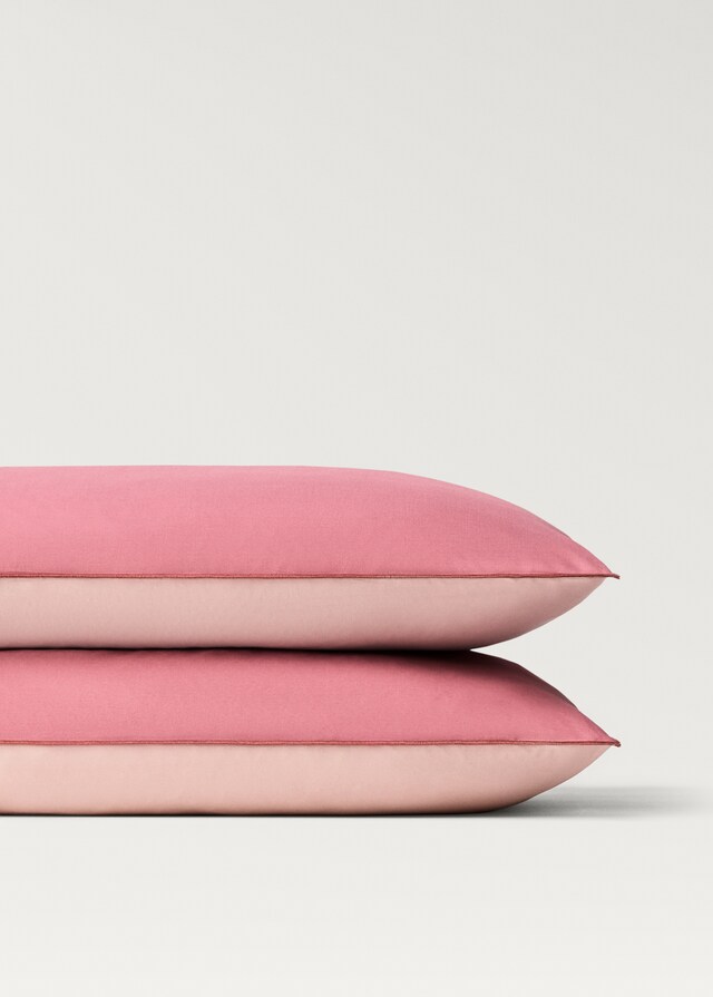 mango Funda almohada algodón percal reversible 50x75 cm Oferta especial