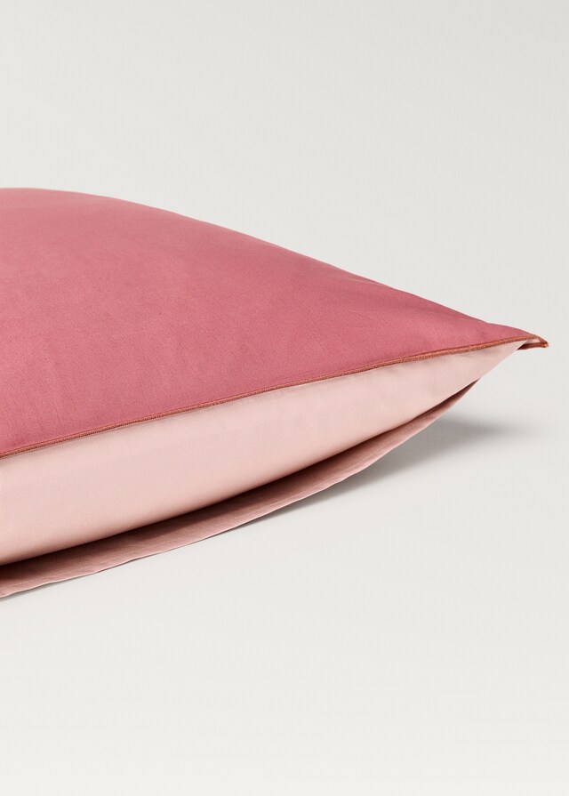 mango Funda almohada algodón percal reversible 50x75 cm Oferta especial