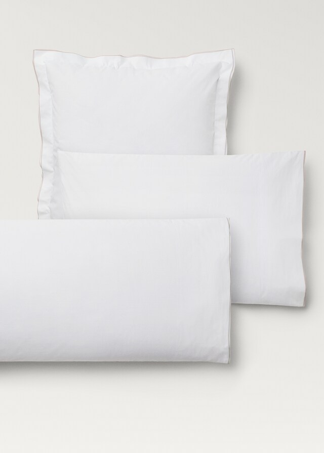 mango Funda almohada algodón percal doble overlock 50x75 cm Últimos 3 días