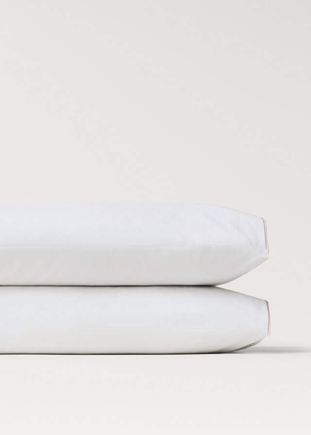 mango Funda almohada algodón percal doble overlock 50x75 cm Últimos 3 días