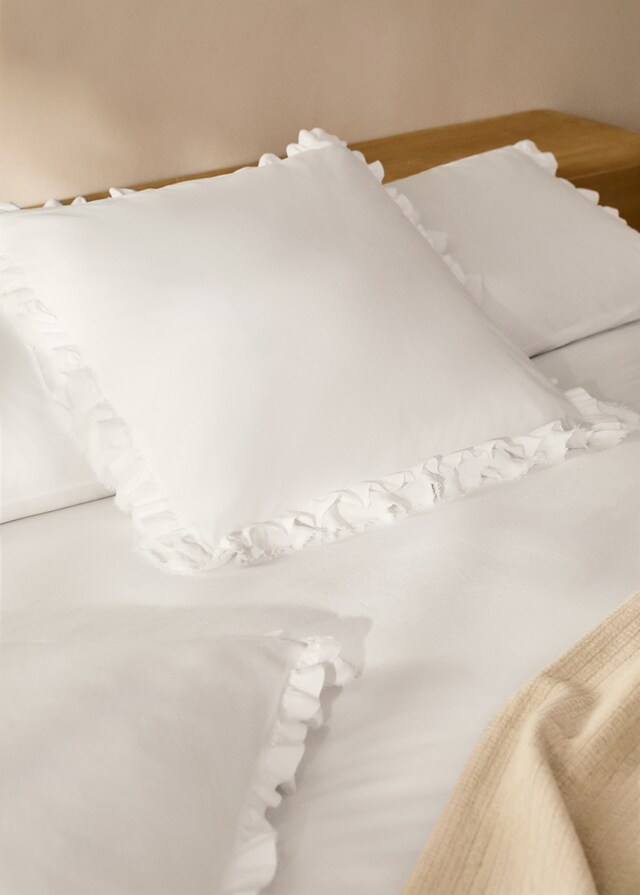 mango Funda nórdica algodón lavado volante lino cama 135/140 cm ÚLTIMAS EDICIONES