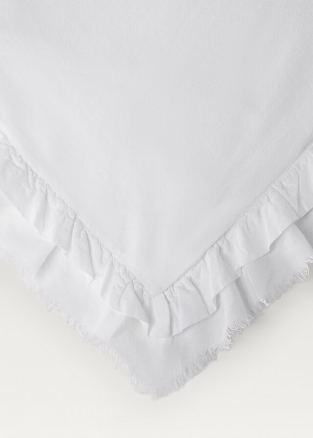 mango Funda nórdica algodón lavado volante lino cama 135/140 cm ÚLTIMAS EDICIONES