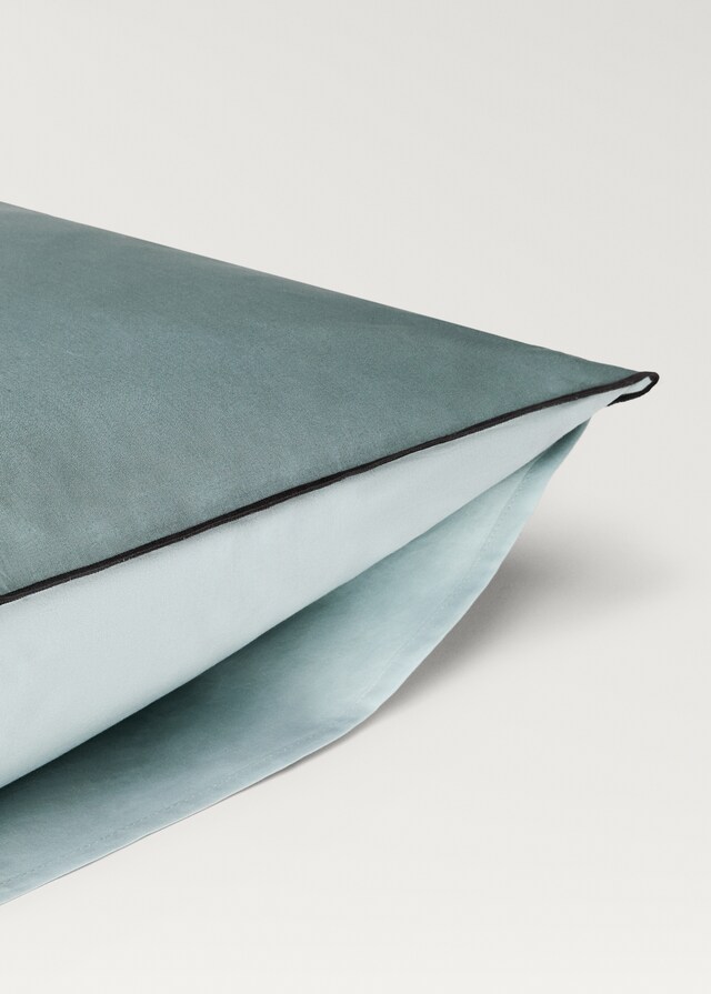 mango Funda almohada algodón percal reversible 50x75 cm Último día
