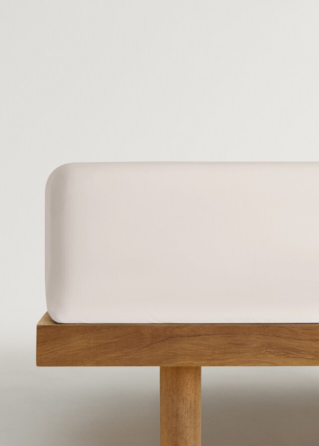 mango Sábana bajera algodón percal 300 hilos cama 135/140 cm Limitado a 3 días